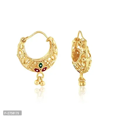 Traditional Bucket Bali Alloy Gold and Micron Plated Earring-thumb0
