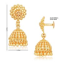 Traditional Jhumki Alloy Gold and Micron Plated Jhumki Earring-thumb1