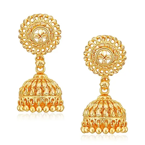 Premium Gold Plated Jhumki Earrings