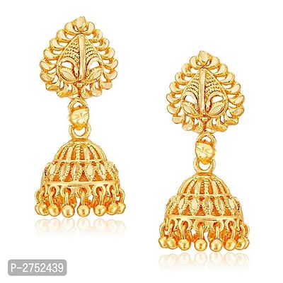 Traditional Jhumki Alloy Gold and Micron Plated Jhumki Earring