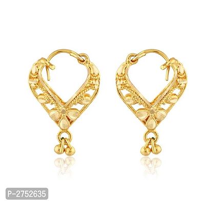 Traditional Bucket Bali Alloy Gold and Micron Plated Earring-thumb0