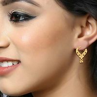 Traditional Bucket Bali Alloy Gold and Micron Plated Earring-thumb2