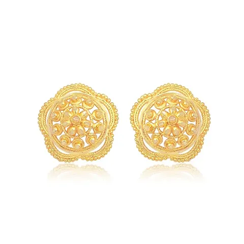 Traditional Bucket Bali Alloy Gold and Micron Plated Earring