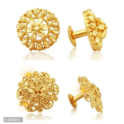 Traditional South Trend Alloy 1gm Gold Plated Earring Combo set.-thumb0