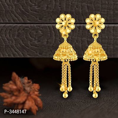 Traditional Jhumki Alloy Gold and Micron Plated Jhumki Earring For women and girls