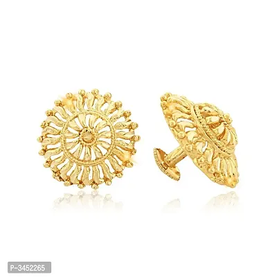 Traditional 1gm Gold South Screw Back Alloy Gold and Micron Plated Stud Earring For Women Girls-thumb0