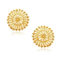 Traditional 1gm Gold South Screw Back Alloy Gold and Micron Plated Stud Earring For Women Girls-thumb1