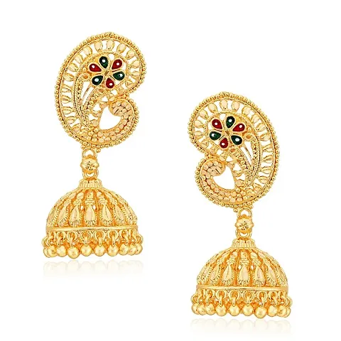 Premium Gold Plated Jhumki Earrings