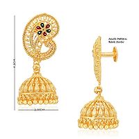 Traditional Jhumki Alloy Gold and Micron Plated Jhumki Earring For Women and Girls-thumb1