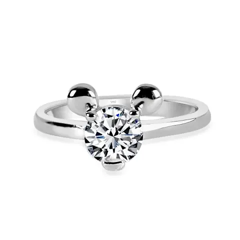 Mickey Mouse CZ Plated Alloy Ring for Women and Girls