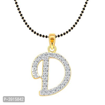 Alloy Mangalsutra With  Cubic Zirconia Pendent