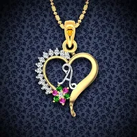 Traditional Flower Heart Pendant with Chain-thumb1