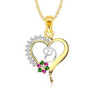 Traditional Flower Heart Pendant with Chain-thumb1