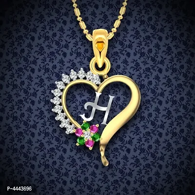 Traditional Flower Heart Pendant with Chain-thumb0