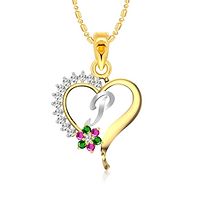 Traditional Flower Heart Pendant with Chain-thumb1