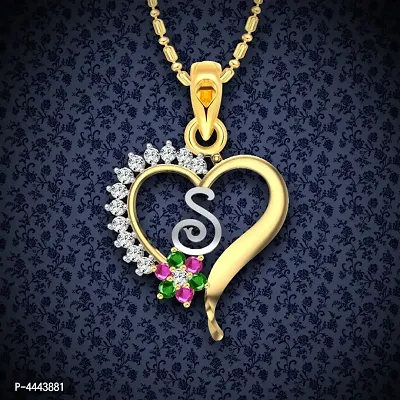 Traditional Flower Heart Pendant with Chain