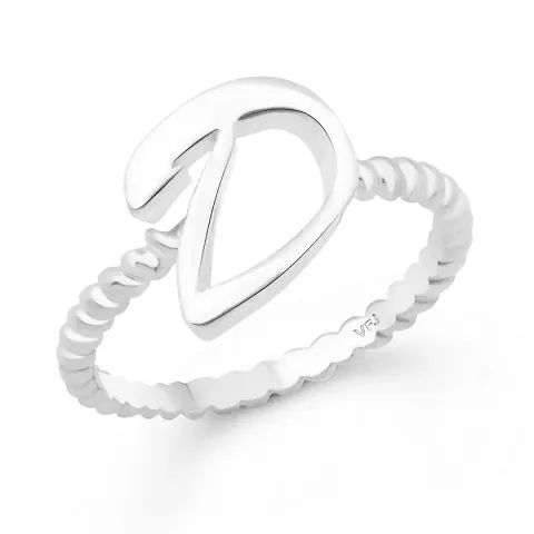Beautiful Designer Initial Rhodium Rings