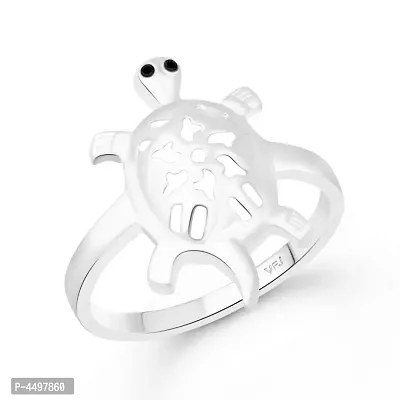 Designer Turtle Rhodium Plated Alloy Finger Ring for Women-thumb0
