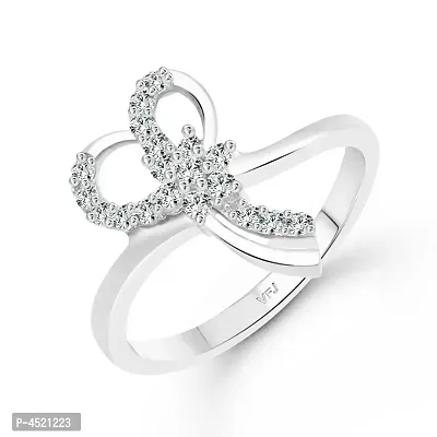 Florry Gift cz Rhodium Plated Alloy Ring for Women