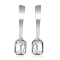 Trendy Rhodium Plated Alloy Drop Earring for Women ( Pack of 1 pair Earring)-thumb1