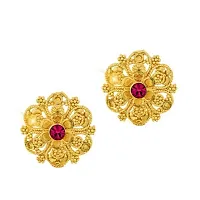 Traditional Wear Bangle  Jhumki Earring Set Alloy 1gm Gold Plated Combo set-thumb2