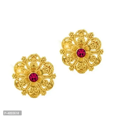 Traditional Wear Bangle  Jhumki Earring Set Alloy 1gm Gold Plated Combo set-thumb3