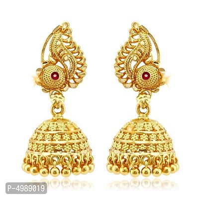 Traditional Gold and Micron Plated Jhumki Earring for Women-thumb0