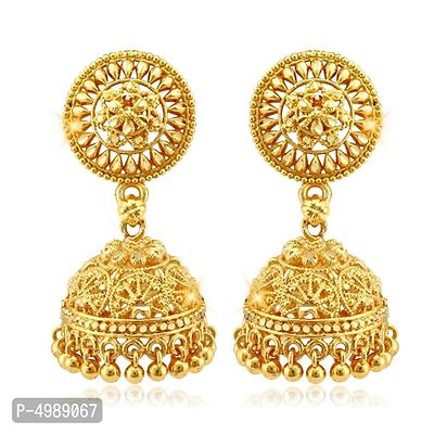 Traditional Gold and Micron Plated Jhumki Earring for Women