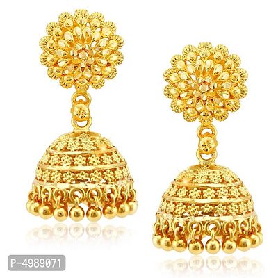 Traditional Gold and Micron Plated Jhumki Earring for Women