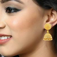 Traditional Gold and Micron Plated Jhumki Earring for Women-thumb2