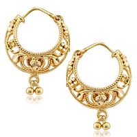 Traditional Bucket Earring 1 Gm Gold and Micron Plated Earring for Women and Girls-thumb1