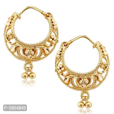Traditional Bucket Earring 1 Gm Gold and Micron Plated Earring for Women and Girls-thumb2