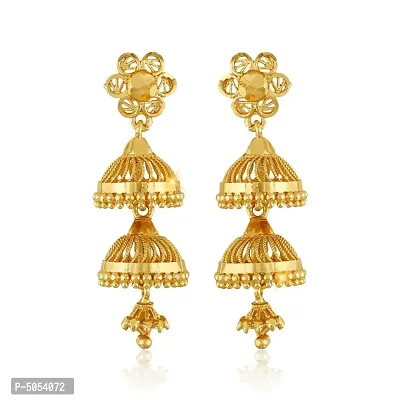 Traditional 1 Gm Gold and Micron Plated Earring for Women and Girls Alloy Drops & Danglers