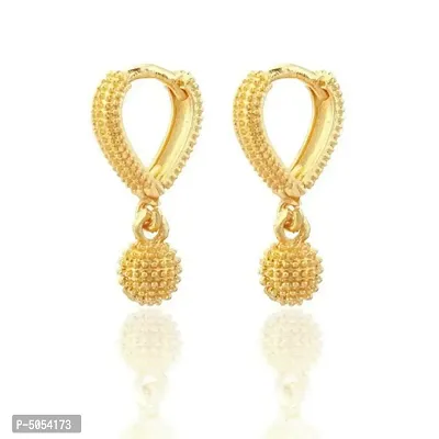 Traditional 1 Gm Gold and Micron Plated Earring for Women and Girls Alloy Drops  Danglers-thumb0