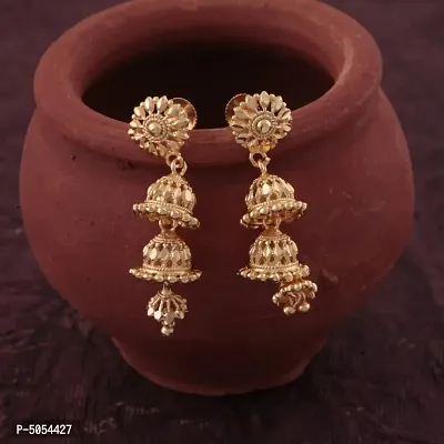Traditional Gold Plated Alloy Jhumki Earring