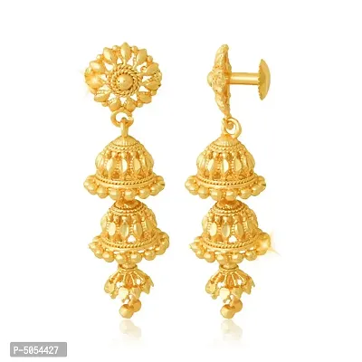 Traditional Gold Plated Alloy Jhumki Earring-thumb2