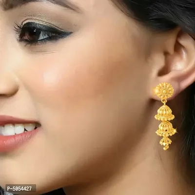 Traditional Gold Plated Alloy Jhumki Earring-thumb3