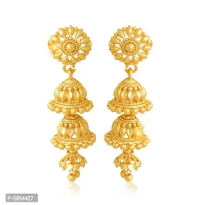 Traditional Gold Plated Alloy Jhumki Earring-thumb4