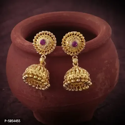 Traditional Gold Plated Alloy Jhumki Earring-thumb0