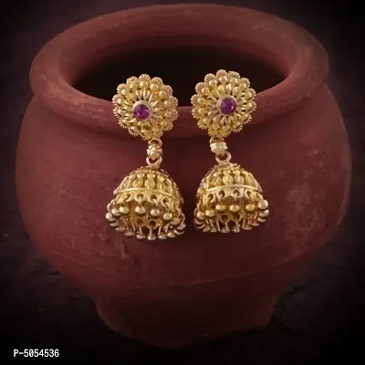 Traditional Gold Plated Alloy Jhumki Earring-thumb0
