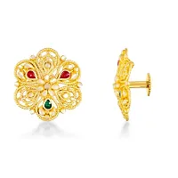 Stud Earring 1 Gm Gold and Micron Plated Stud Earring for Women and Girls Alloy Stud Earring ()-thumb1