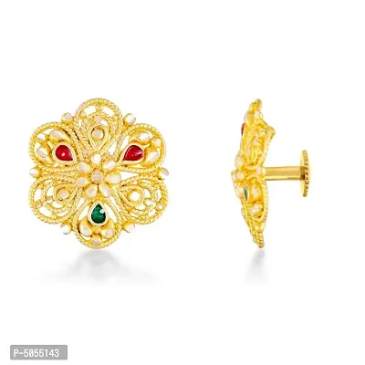 Stud Earring 1 Gm Gold and Micron Plated Stud Earring for Women and Girls Alloy Stud Earring ()-thumb2