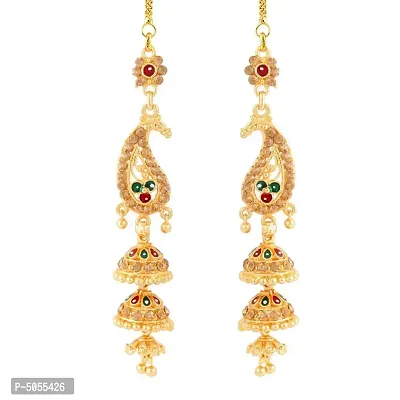 Wedding and Festival wear Kanchain Earring for Women and Girls ( Pack of 1 pair Kanchain Earring) Crystal, Cubic Zirconia Alloy Jhumki Earring