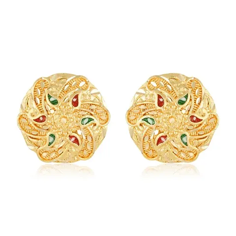 Traditional 1gm and Micron Plated Alloy Stud Earring for Women and Girls