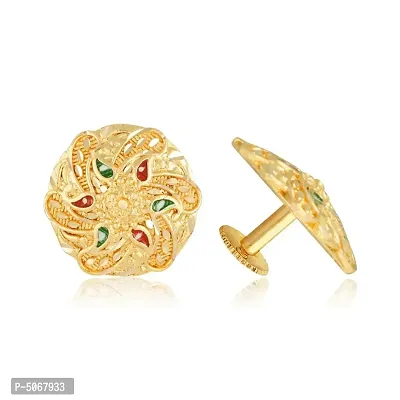 Stud Earring 1 Gm Gold and Micron Plated Stud Earring for Women and Girls Alloy Stud Earring-thumb2