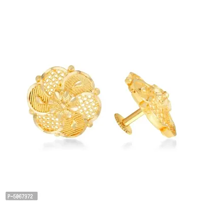 Stud Earring 1 Gm Gold and Micron Plated Stud Earring for Women and Girls Alloy Stud Earring-thumb0