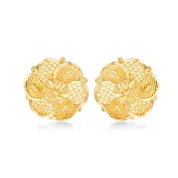 Stud Earring 1 Gm Gold and Micron Plated Stud Earring for Women and Girls Alloy Stud Earring-thumb1