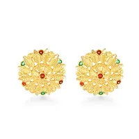 Stud Earring 1 Gm Gold and Micron Plated Stud Earring for Women and Girls Alloy Stud Earring-thumb1