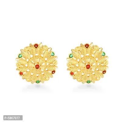 Stud Earring 1 Gm Gold and Micron Plated Stud Earring for Women and Girls Alloy Stud Earring-thumb2