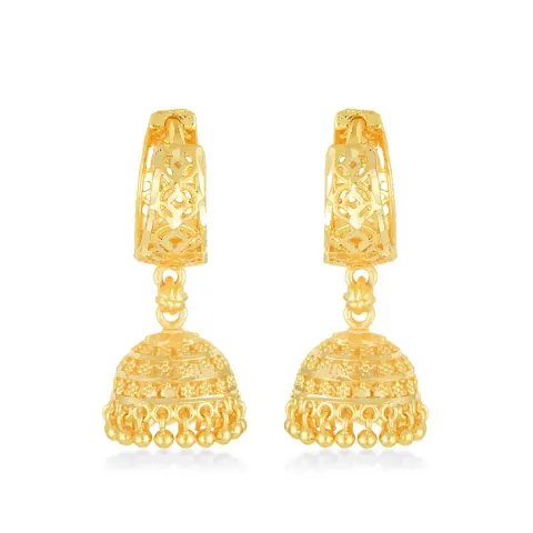 Traditional 1gm and Micron Plated Alloy Jhumka Earring for Women and Girls